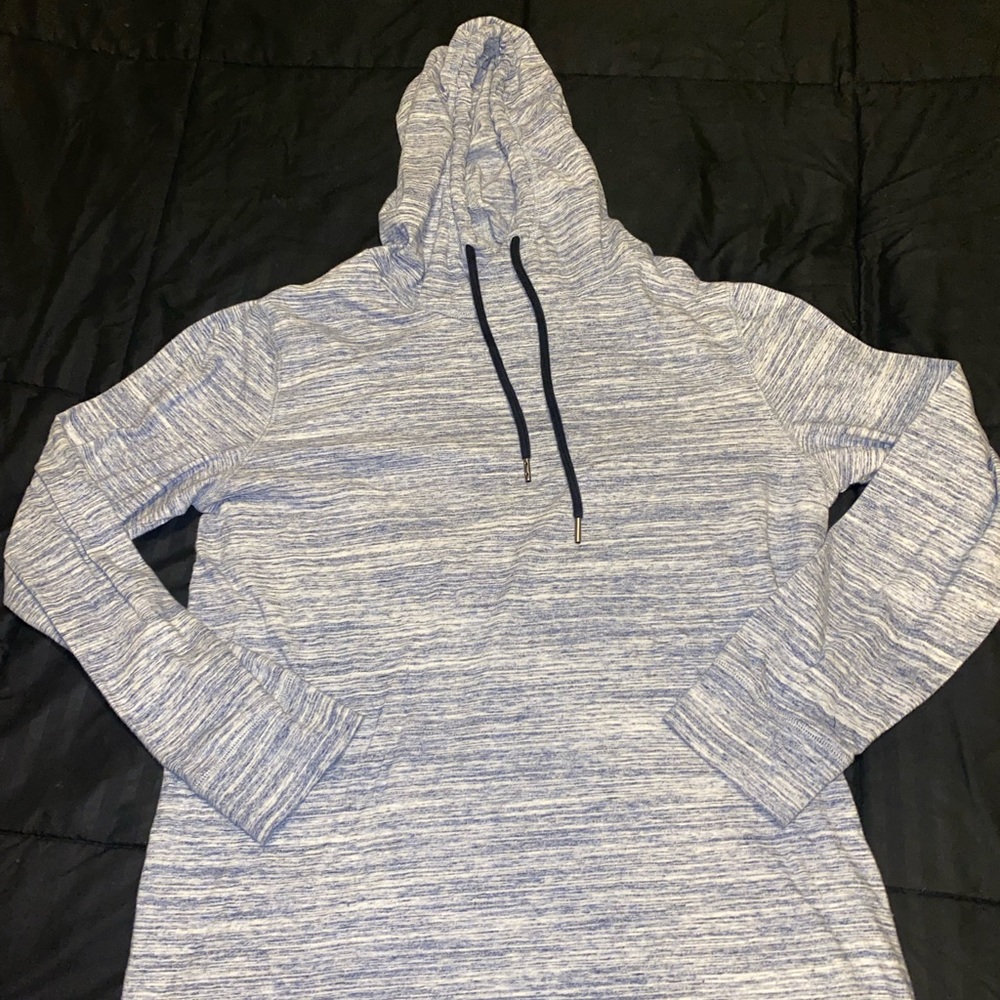 Express Men’s Light Hoodie, Navy, White, Medium, Long Sleeve